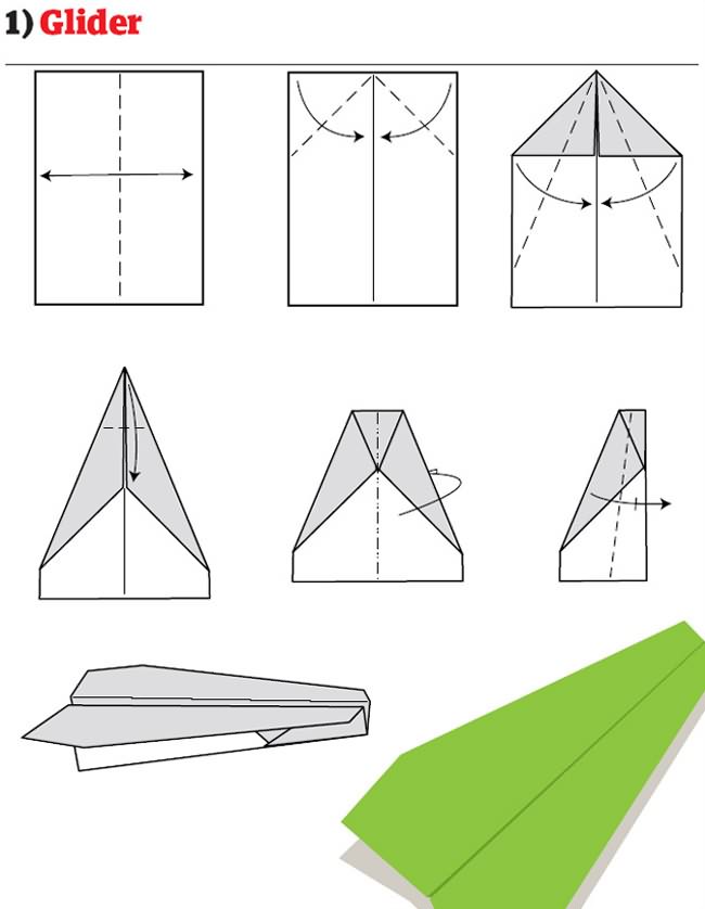 avions en papier pliage
