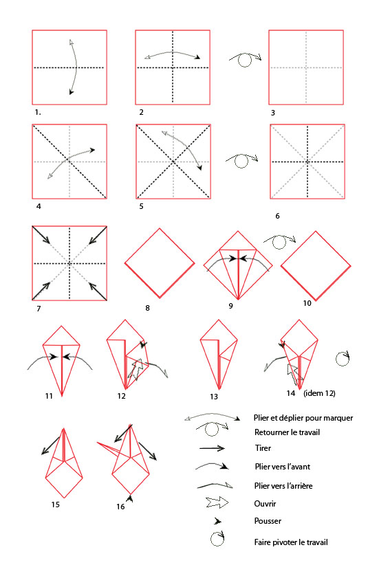 modele pliage papier