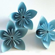 Origami pliage fleur