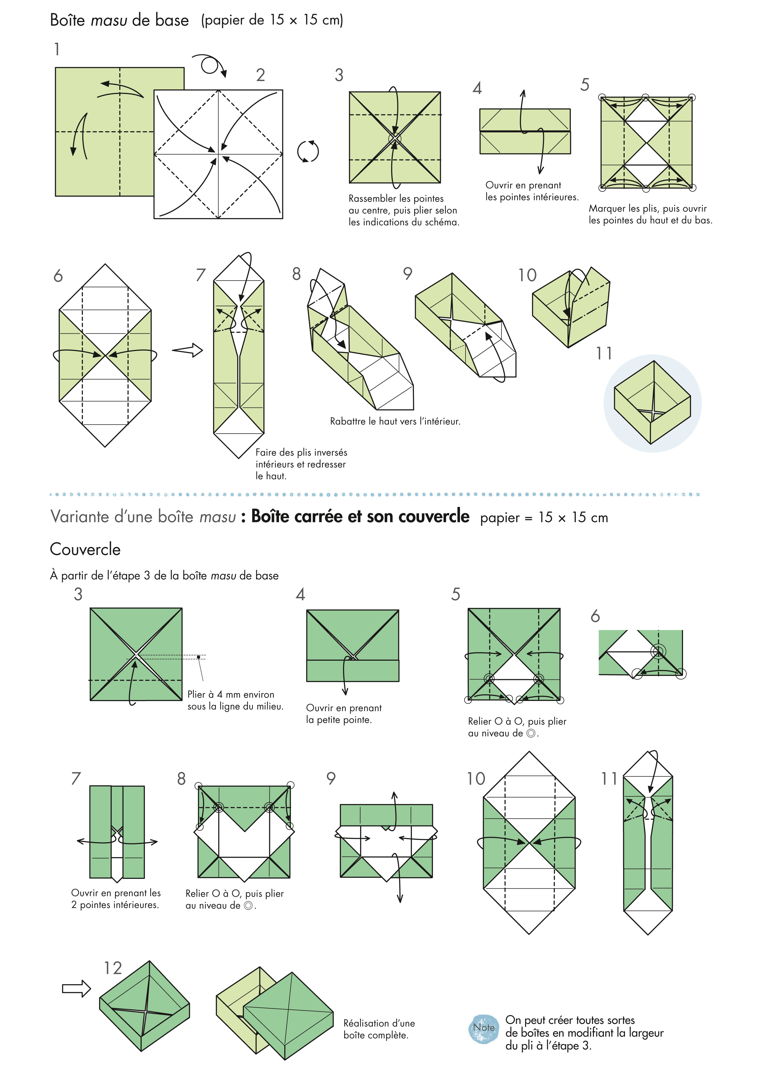 pliage de boite en papier