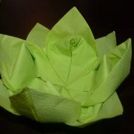 Pliage de serviette en fleur