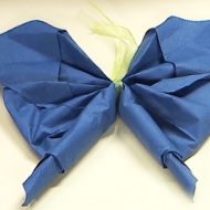 Pliage de serviette en forme de papillon