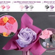 Pliage de serviette en forme de rose