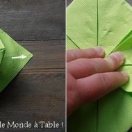 Pliage de serviette en papier fleur de lotus