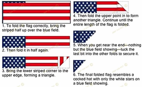 pliage drapeau américain