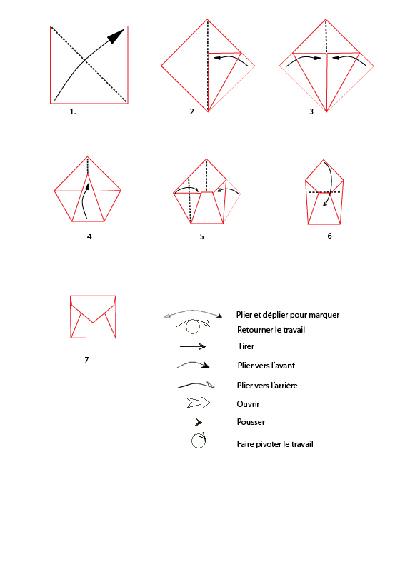 pliage enveloppe origami