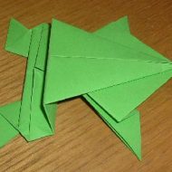 Pliage grenouille en papier