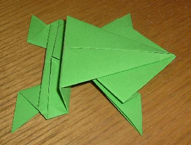 pliage grenouille en papier