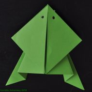 Pliage papier grenouille