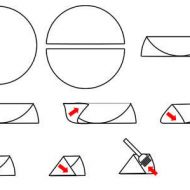 Pliage samoussa triangle