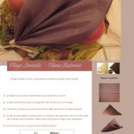 Pliage serviette automne