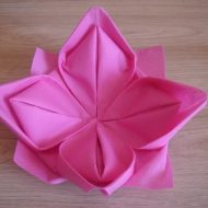 Pliage serviette lotus video