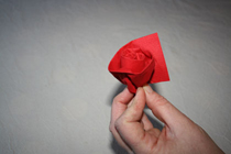 pliage serviette papier rose