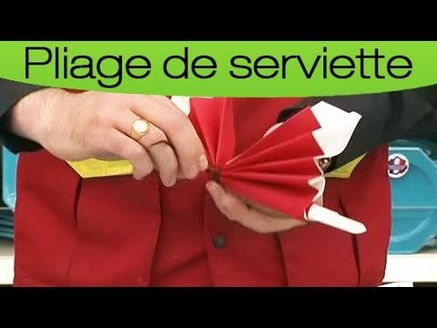 pliage serviette papillon youtube