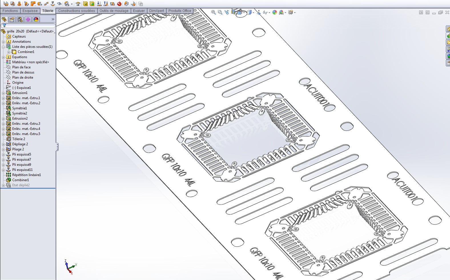 pliage solidworks