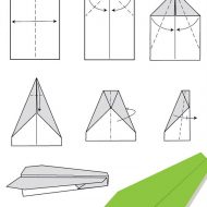 Modèle avion en papier pliage