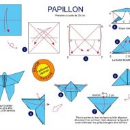 Origami facile papillon