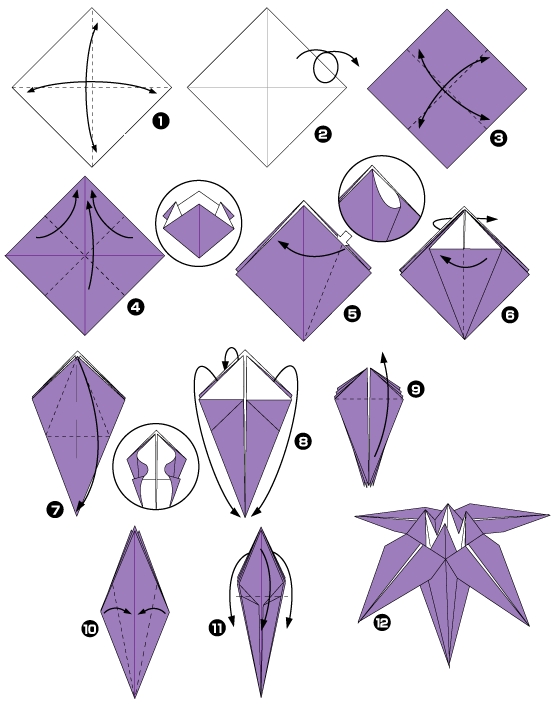 origami fleur facile et rapide