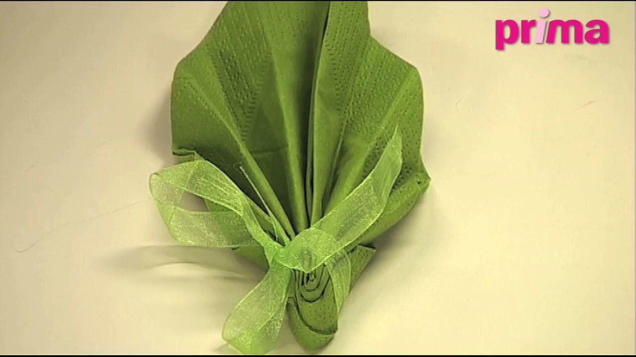 pliage serviette papier avec ruban