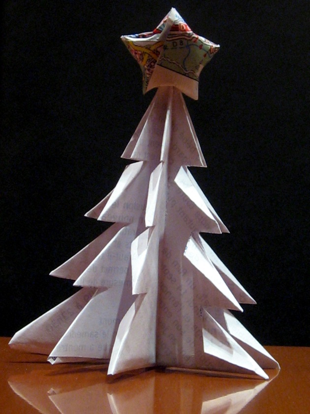 Pliage de papier pour noel