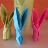 Pliage de serviette en papier lapin