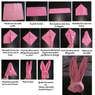 Pliage de serviette lapin