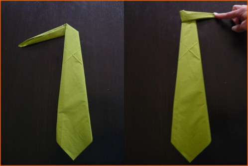 Pliage serviette cravate