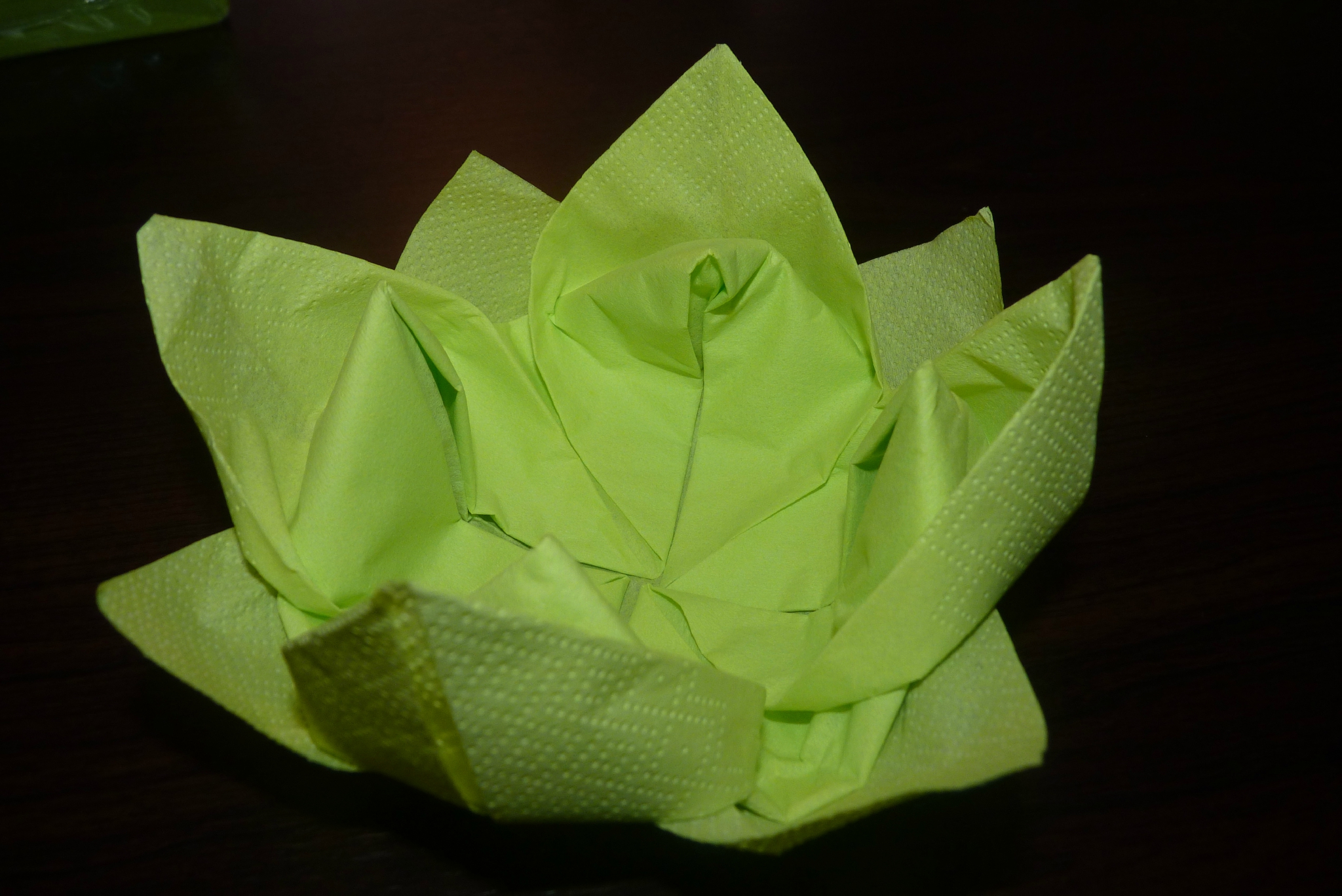 Pliage serviette lotus