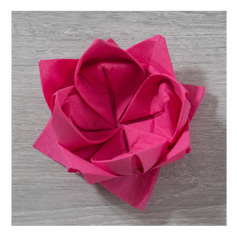 Pliage serviette papier lotus