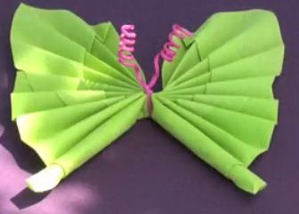 Pliage serviette papillon video