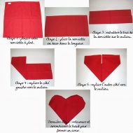 Pliage serviette st valentin